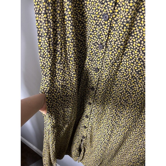 Madewell Spring Fling Womens Easy midi Dress Front Cutout Bitsy Floral L - Picture 6 of 14